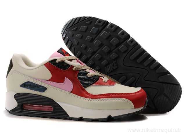 Nike Air Max 90 Chaussures Rouge Et Chamois Pour 36 Femmes Et 40